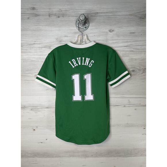 Boston Celtics Jersey Youth Medium 10/12 Green NBA Basketball Kyrie Irving 11 - Picture 9 of 9